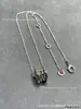Collar de resorte pequeño Baojia versión de alta gama en oro V, versión de alta gama CNC, modelo de caridad para celebridades, cadena para clavícula chapada en oro de 18k con cerámica