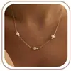 2025 Nuevo Producto Transfronterizo Collar con Colgante de Perla Moda Simple Versátil Casual Estilo Suave Cadena para Clavícula para Mujeres