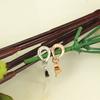 Hebilla de plata pura S925, accesorios de bricolaje, hebilla de jade, hebilla de esmeralda, hebilla de cristal, hebilla colgante, hebilla recta con microincrustaciones