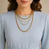 Collar multicapa de cadena de aleación de aluminio para mujer, joyería transfronteriza europea y americana, estilo punk, estilo retro exagerado, estilo hip hop