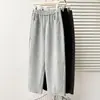Novedades de otoño para mujer talla grande 100 kg, sencillos, casuales, favorecedores de la figura, corte tridimensional, pantalones anchos de nueve puntos, estilo globo 0955