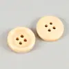 Botones de Madera Natural Impresos a Medida, Botones Redondos de Madera con Cuatro Agujeros y Línea de Puntos para Manualidades DIY Infantiles
