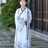 Hanfu para Meninos Estilo Verão Estilo Antigo Bonito Estilo Nacional Conjunto Manga Curta Infantil 2025 Novo Modelo Traje Tang para Bebês Meninos