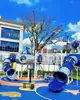 Escorregador de Jardim Equipamento de Playground Externo Brinquedos e Instalações de Entretenimento para Jardim Escorregador Infantil de Aço Inoxidável