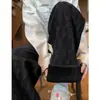 Pantalones de pana tie-dye estilo americano para hombre, nuevo modelo otoño e invierno, forrados de polar, cálidos, modernos, con caída, talla grande, pierna ancha, casual