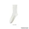 Calcetines finos de seda para mujer de verano, calcetines de media pantorrilla con bordes rizados, calcetines de malla transpirable para mujer, estilo fino de verano