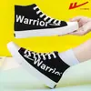 Tênis Feiyue Masculino e Feminino, Tênis Estampado com Letras, Sapatos Casuais Versáteis para Estudantes, Tênis de Lona de Cano Alto, Sapatos Brancos Respiráveis