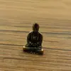 Figura Sentada de Latão Sólido Ornamento Antigo para Mesa de Escritório e Hall de Entrada, Decoração Vintage para Casa, Pequeno Ornamento em Cobre na Posição Sentada