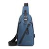 Bolso de pecho para exteriores transfronterizo para hombre, nuevo, estilo europeo y americano, con USB, bandolera deportiva impermeable, mochila de negocios