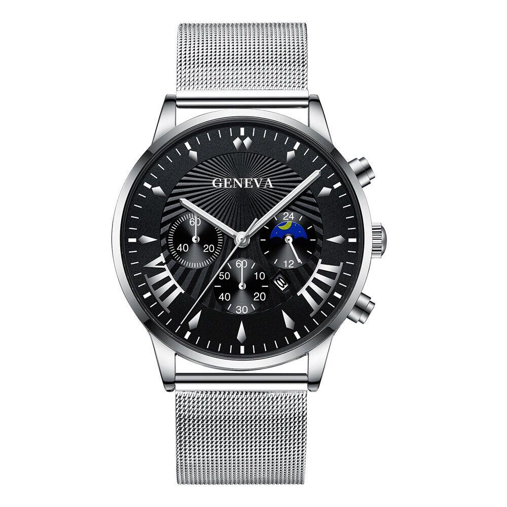 银色网带银壳黑面银色刻度