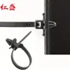 Hongsheng Hss Ataduras de Cables Tipo Tornillo de Bloqueo Automático Negro y Blanco Fabricante Ataduras de Cables de Plástico al por Mayor