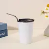 Taza de Agua para Exteriores de Acero Inoxidable 304 Borde Enrollado Apertura Estilo Ins Taza de Café para Bebidas Frías 500ml Engrosada Estilo Camping Taza de Cerveza