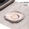 Posavasos de titanio 99% de alta calidad soporte para taza de titanio de pino y loto ceremonia del té estilo japonés regalo juego de té kung fu creativo aislamiento térmico venta al por mayor