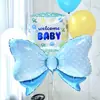 Balão de alumínio com laço estilo ins coreano transfronteiriço feliz aniversário 100 dias Crianças Bebê adereços para fotos de festa
