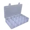 Caja de Clasificación Transparente de Plástico PP Grande de 15 Compartimentos Desmontable Compartimento para Piezas Caja de Almacenamiento Accesorios Organizadores Equipo de Pesca Caja de Plástico