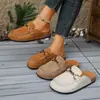 Verano 2026 Nuevo Comercio Exterior Talla Grande Sandalias Casuales Cómodas Planas de Punta Cerrada Slip-On Cómodas Talla Única para la Mayoría