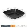 Vajilla de melamina A5 plato para olla caliente negro creativo plato para barbacoa barbacoa imitación porcelana plato rectangular para carne tazón comercial