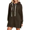 2026 Primavera/Otoño Europeo y Americano Color Sólido Adelgazante Cremallera Sudadera Vestido Conjunto Casual Mujer 2026 Principios de Otoño Nueva Llegada