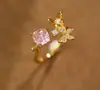 "Mafu Fragancia" Retro con Lujo Ligero de Alta Gama Elegante Nicho Mariposa Paraíba Anillo Versátil para Mujer