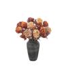 Rosas Artificiales Estilo Retro con Borde Quemado, Plantas Verdes al por Mayor, Manualidades para Decoración de Bodas, Flores Falsas Estilo Ins