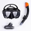 Máscara de Mergulho Transfronteiriça Conjunto Completo com Tubo de Respiração Seco Armação Grande de Silicone para Adultos Óculos de Máscara para Natação e Snorkel