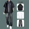 Camisas de Manga Corta de Verano para Niños, un Conjunto Completo de Atuendos Elegantes y Guapos con un Toque de Lujo, Ropa de Hombre de Moda Combinada con Trajes Casuales