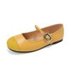 Waiwai Girl 128-2 Sapatos Mary Jane Bonitos Estilo Francês Sapatilhas de Bico Baixo Femininas Sapatos de Noite Vermelhos