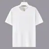 Camiseta Manga Curta da Moda para Homens, Algodão Puro, Novo Estilo de Verão para Adolescentes, Top Meia-Manga High Street Europeu e Americano, Camiseta Básica Masculina