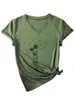 Apenas Respire Amazon Ebay Site Independente Moda Casual Elegante Camiseta Feminina Manga Curta Decote V Camisa Básica