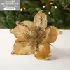 Novas Flores de Natal, Flores Secas em Formato de Flor Artificial, Decoração Festiva para o Ambiente, Enfeites de Flores Eternas Estilo Europeu, Decorações para Árvore de Natal
