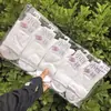 Meias Casuais Femininas Longyixiang de Cano Médio Brancas Fofas Versáteis de Algodão Branco Estilo College 26 Novo Modelo Outono/Inverno