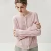 Cárdigan de punto con cuello redondo para mujer Bai Cai Rong Otoño/Invierno 2026 con diseño de torsión retro, Elegante abrigo suéter