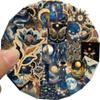 50 Adesivos de Vórtice Cósmico Dourado DIY Capa de Celular Mala Caderno Diário Adesivo Adesivo à Prova d'Água