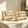 Adereços de Exibição de Joias de Alta Qualidade Suporte de Pulseira Rosa de Veludo de Três Camadas Suporte de Exibição de Joias de Pulseira Adereços de Armazenamento de Enfeites