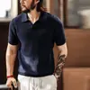 Nova Camisa Polo Masculina Estilo Americano Old Money Gola Seagull Outono 2026 Marca Tendência Casual Jacquard Decote V Vazado Camiseta para Homens