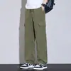 Pantalones Cargo para Hombre Verano 2026 Nuevos Sueltos Rectos Casuales Pantalones Finos de Seda de Hielo Estilo Verano para Hombre