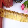 Atacados de Fabricante Acessórios de Lenço Francês, Borlas de Franja Douradas e Prateadas, Acessórios de Cortina e Vestuário, Renda Dourada