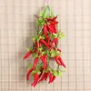 Brochetas de Verduras Simuladas, Brochetas de Pimiento Rojo Simuladas con 8 Pimientos/Decoración de Granja/Accesorios para Fotos Modelo de Fruta Falsa