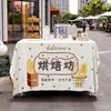 Mantel Impermeable y a Prueba de Grasa Específico para Hornear para Puestos, Exhibición de Pan y Tartaletas de Huevo, Fondo de Puesto de Mercado Nocturno, Tela Colgante Publicitaria, Cubierta de Mesa Creativa