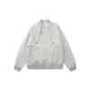 Nueva chaqueta de béisbol para hombre de color liso para primavera, holgada, cuello redondo, ropa de trabajo, chaqueta casual, chaqueta 2023, nuevo estilo Hong Kong