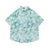 Camisas Hawaianas de Manga Corta New Retro Transfronterizas para Hombres y Mujeres, Casual Modernas Holgadas para Parejas, Camisas Florales de Playa para Vacaciones