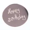 Decoración Acrílica para Cupcakes de Feliz Cumpleaños Redonda Grabada con Láser Decoración de Regalo para Fiesta de Cumpleaños