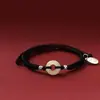 Colgante de Jade Hetian de la Paz Pulsera de Hilo Rojo para Mujer, Cuentas de la Fortuna de Plata Esterlina, Estilo Pareja, Pulsera del Año de Nacimiento, Pulsera de Amistad