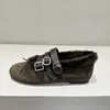 Zapatos Mary Jane de terciopelo engrosado con hebilla 2026 para mujer, otoño e invierno, retro, nuevos, puntera redonda, lazo, zapatos de una sola pieza, aumento de altura interior