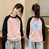 Camiseta base de doble cara con forro de forro polar para niñas, camiseta casual de manga larga para otoño e invierno para niños mayores, top cálido y suave
