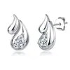 Pendientes de plata de ley S925 con moissanita transfronterizos, pendientes de lujo con moissanita en forma de pera, venta al por mayor de fábrica de comercio exterior europeo y americano