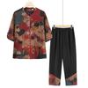 Ropa de verano para personas de mediana edad y mayores, cárdigan de abuela, estilo occidental, traje Tang de dos piezas para anciana, traje de verano para madre