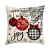 Funda de cojín para sofá temática de Navidad de Amazon transfronteriza, decoración de ambiente navideño, funda de cojín para ventana salediza de coche