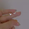 Nuevos pendientes de botón de alce con diseño creativo de Diamante de Amor 2023 para mujer, nicho, pendientes de temperamento de lujo ligero