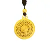 Estilo Xiaohongshu Filigrana Chapada en Oro Calada Carácter de Fortuna Brújula de los Ocho Tesoros Colgante Colgante de Moda Retro Fuente de Suministro para Transmisiones en Vivo